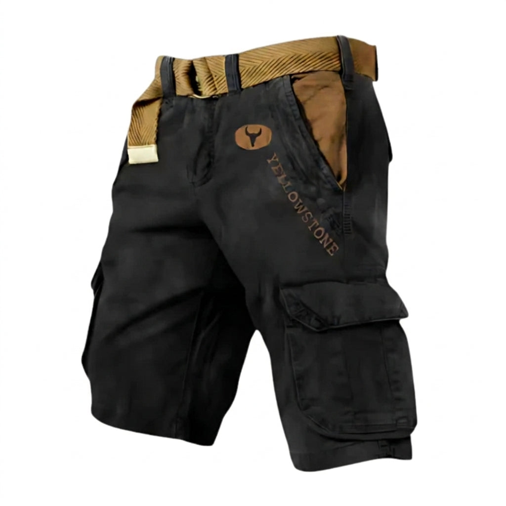 Heren Cargoshort - Klepzakken en Bedrukte Grafische Print