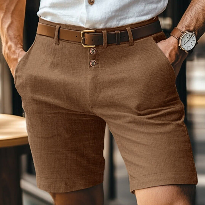 Heren Chino Shorts - Knielengte met Knoopsluiting