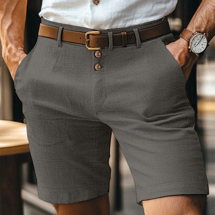 Heren Chino Shorts - Knielengte met Knoopsluiting