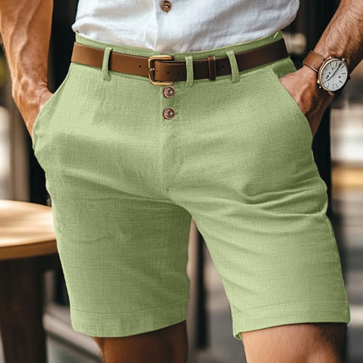Heren Chino Shorts - Knielengte met Knoopsluiting