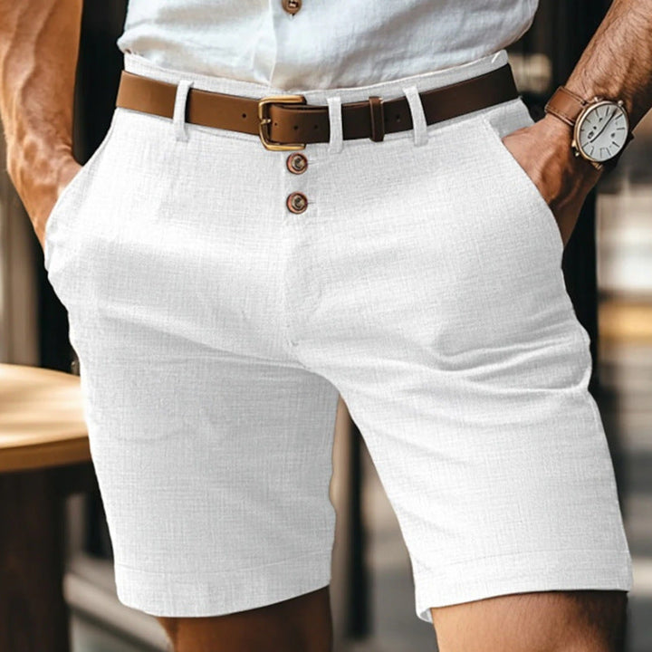Heren Chino Shorts - Knielengte met Knoopsluiting