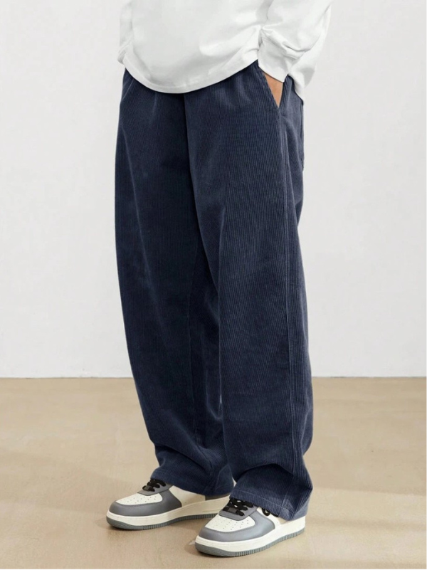 Heren Corduroy Broek met Wijde Pijpen - Lange Broek