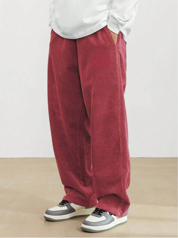 Heren Corduroy Broek met Wijde Pijpen - Lange Broek