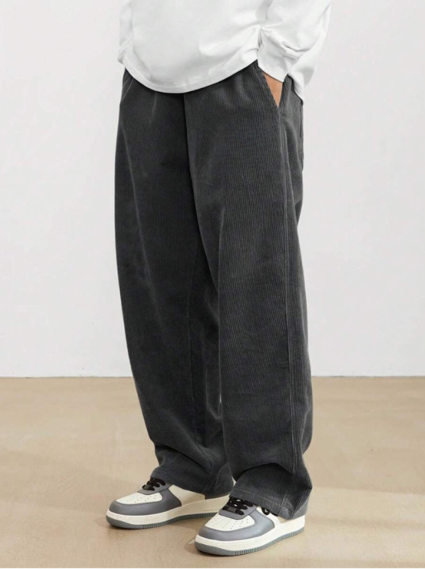 Heren Corduroy Broek met Wijde Pijpen - Lange Broek