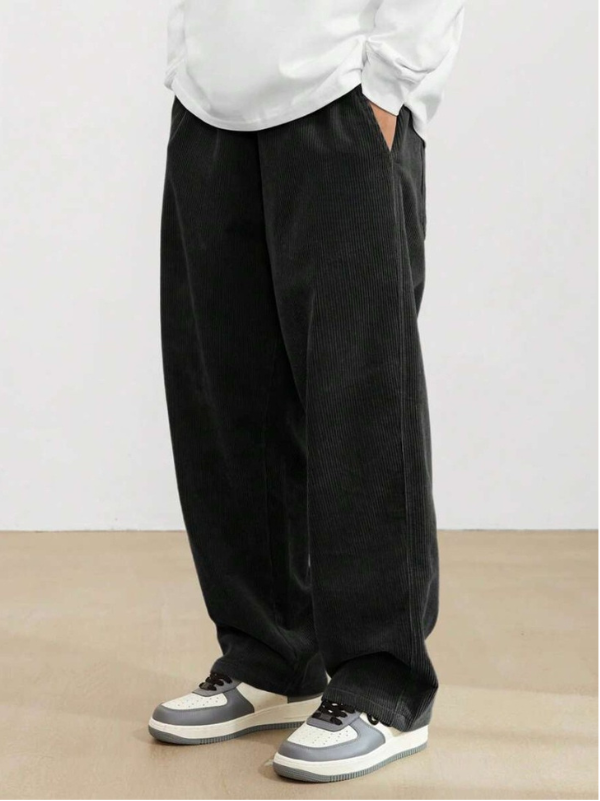 Heren Corduroy Broek met Wijde Pijpen - Lange Broek