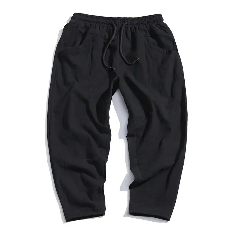 Heren Cropped Pantalon - Taps Toelopende Pijpen met Trekkoord en Enkelhoogte