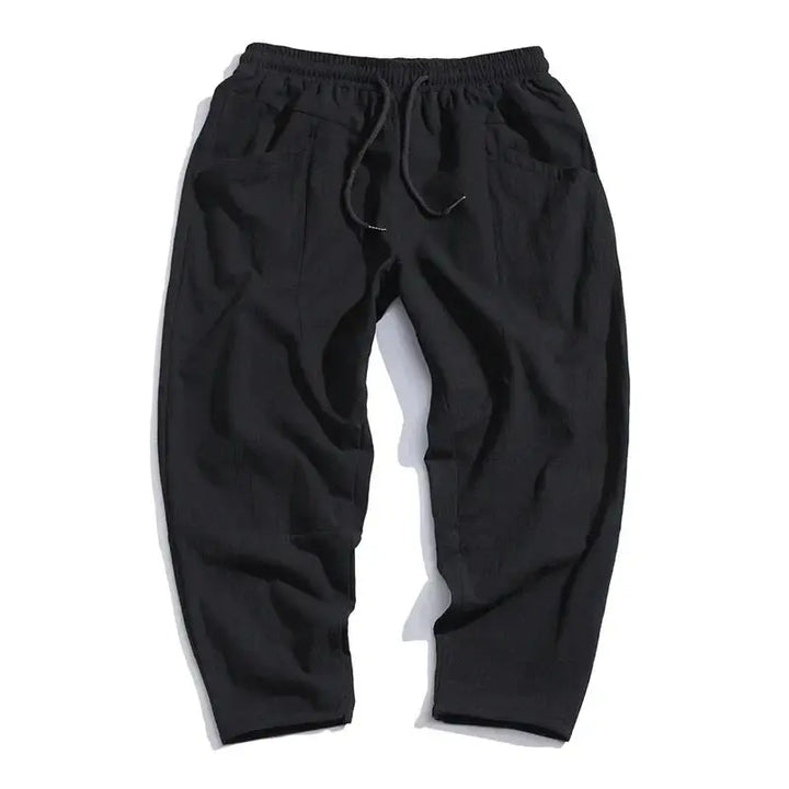 Heren Cropped Pantalon - Taps Toelopende Pijpen met Trekkoord en Enkelhoogte