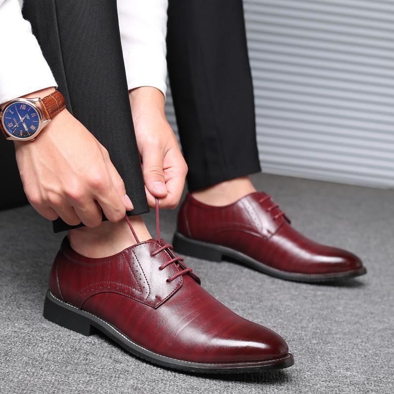 Heren Derby Nette Schoenen - Vetersluiting met Brogue Details