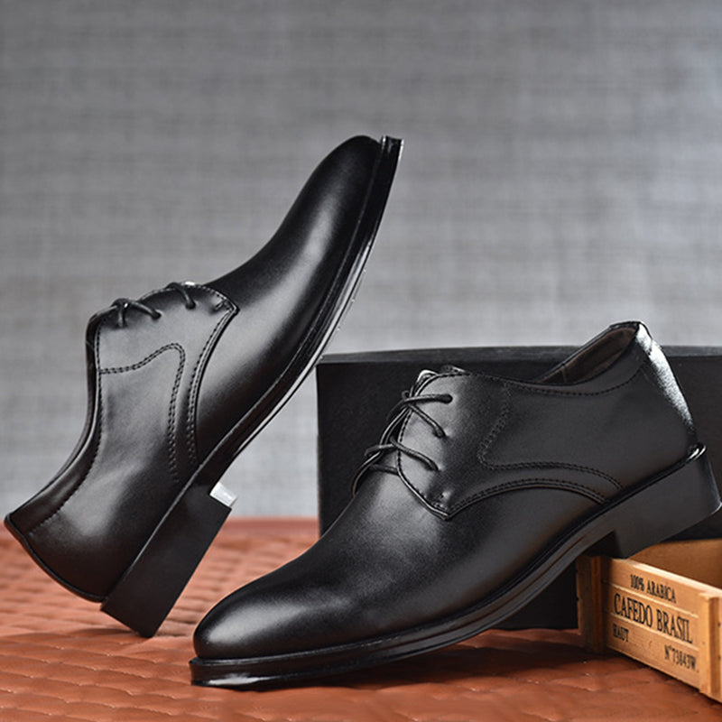 Heren Derby Schoenen met Vetersluiting - Effen Neus