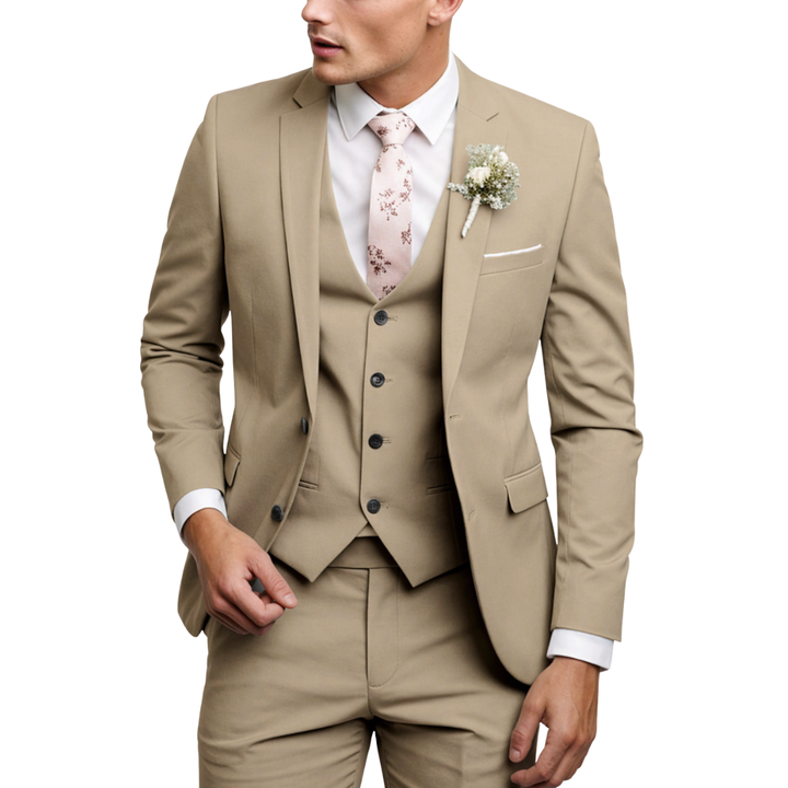 Heren Drie-Delig Pak - Slim Fit met Blazer, Gilet en Broek