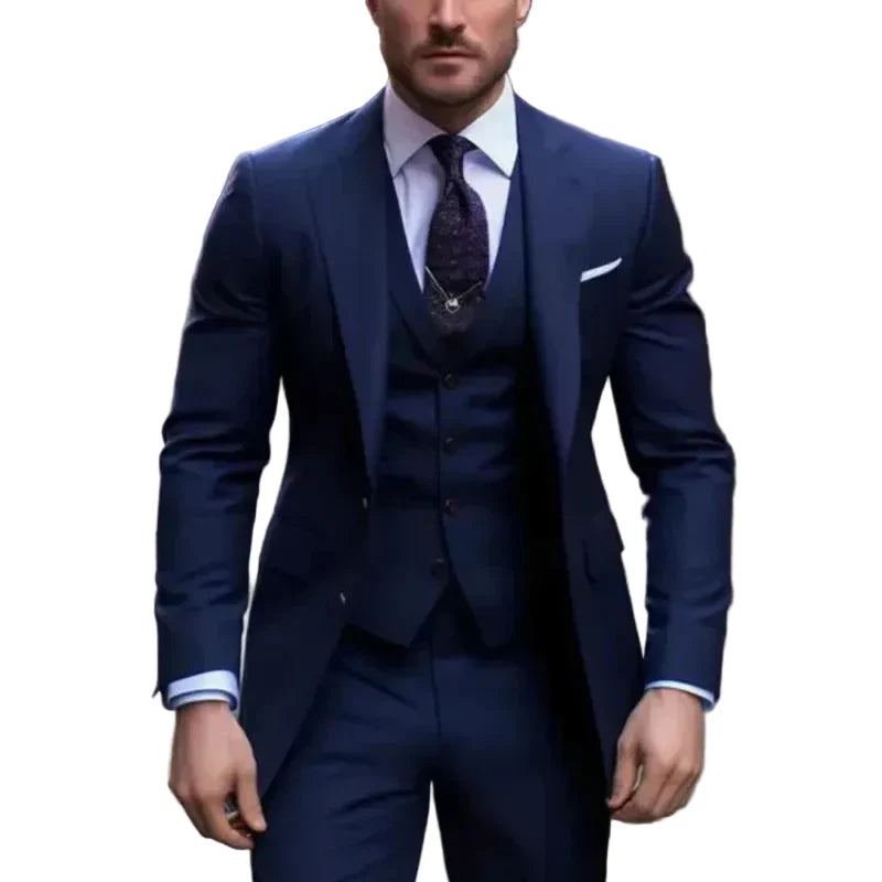 Heren Drie-Delig Pak - Slim Fit met Blazer, Gilet en Broek