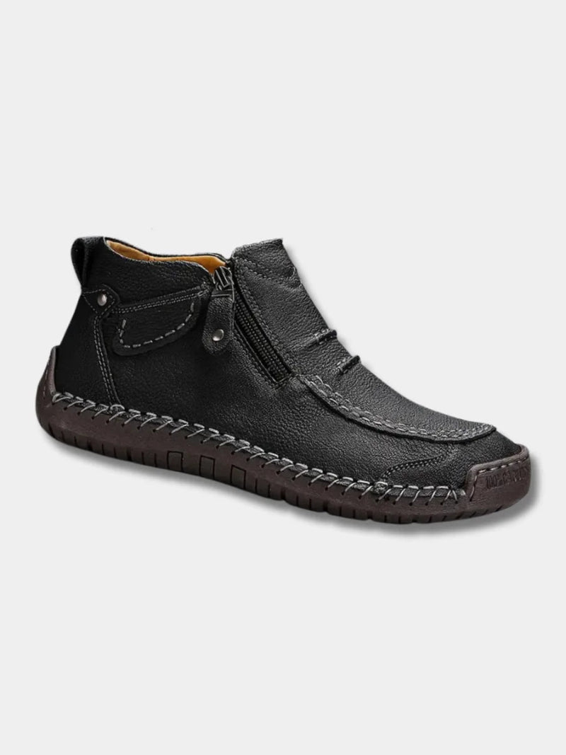 Heren Enkelschoenen - Mocassinneus met Rits aan de Zijkant