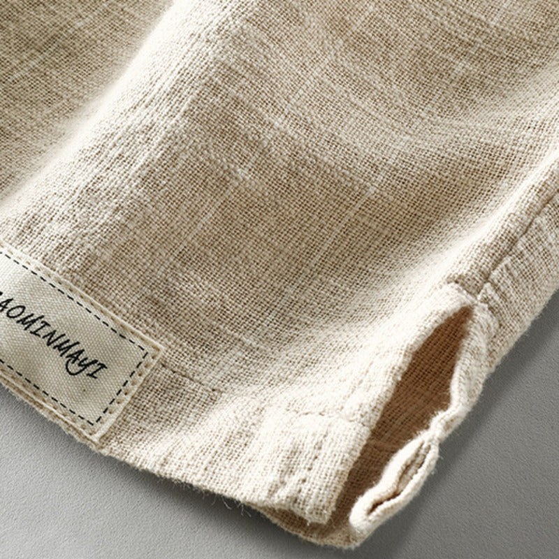 Heren Gestreepte Shorts met Trekkoord - Elastische Tailleband Boven de Knie