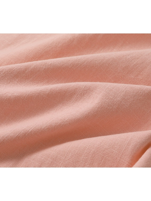 Heren Henley Shirt met Korte Mouwen - Opstaande Kraag en Stof met Textuur