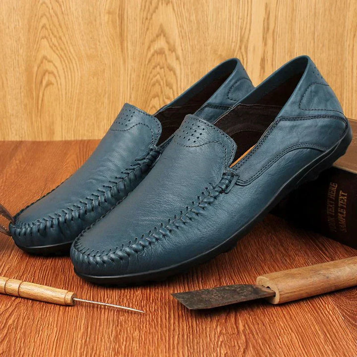 Heren Instappers - Mocassinneus met Zichtbare Stiksels