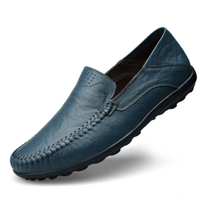 Heren Instappers - Mocassinneus met Zichtbare Stiksels