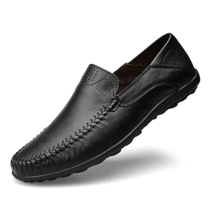 Heren Instappers - Mocassinneus met Zichtbare Stiksels