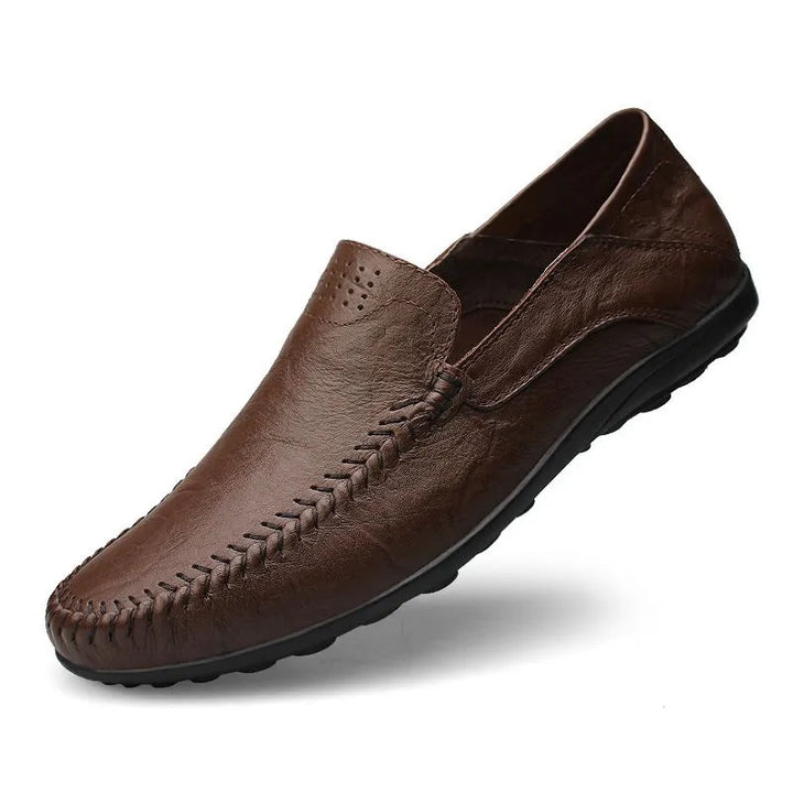 Heren Instappers - Mocassinneus met Zichtbare Stiksels