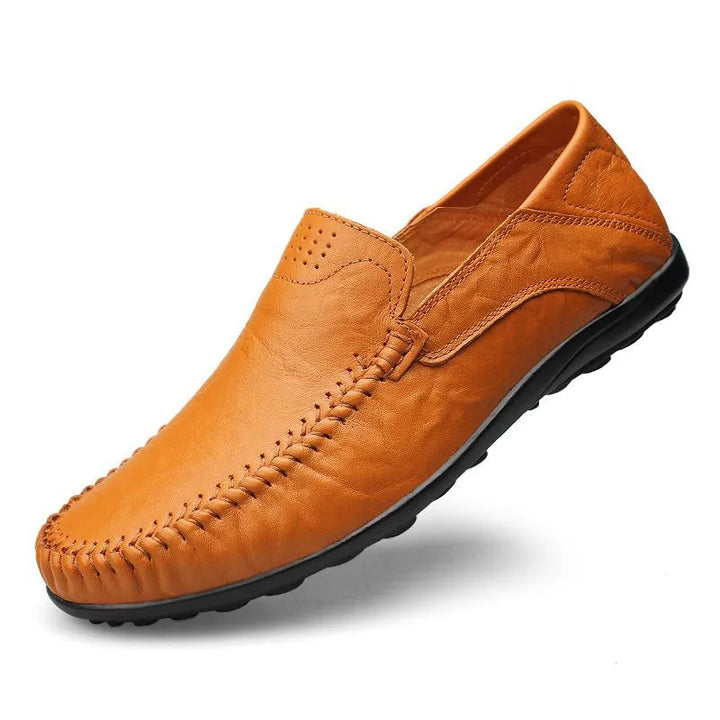Heren Instappers - Mocassinneus met Zichtbare Stiksels