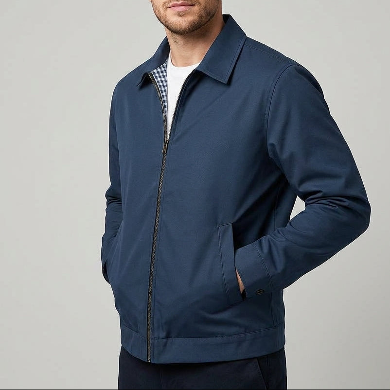 Heren Jack met Ritssluiting - Harringtonjack met Overhemdkraag