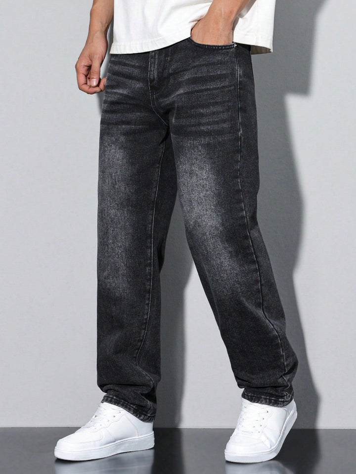 Heren Jeans met Losse Pasvorm - Wijde Rechte Pijpen