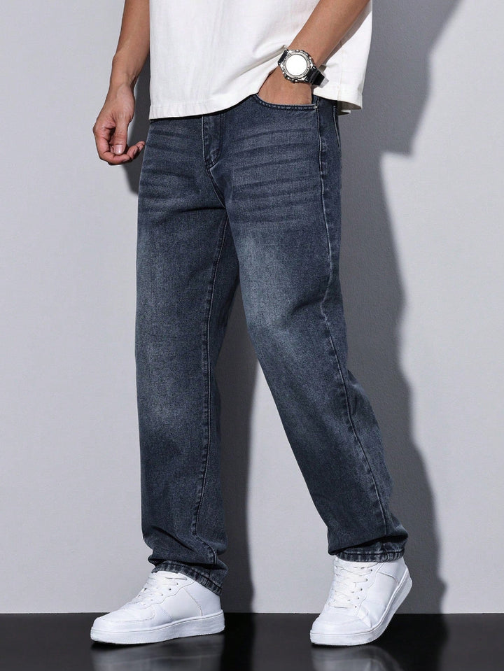 Heren Jeans met Losse Pasvorm - Wijde Rechte Pijpen