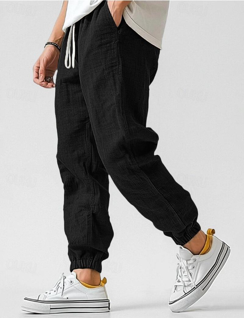 Heren Joggingbroek - Tailleband met Trekkoord en Elastische Boorden