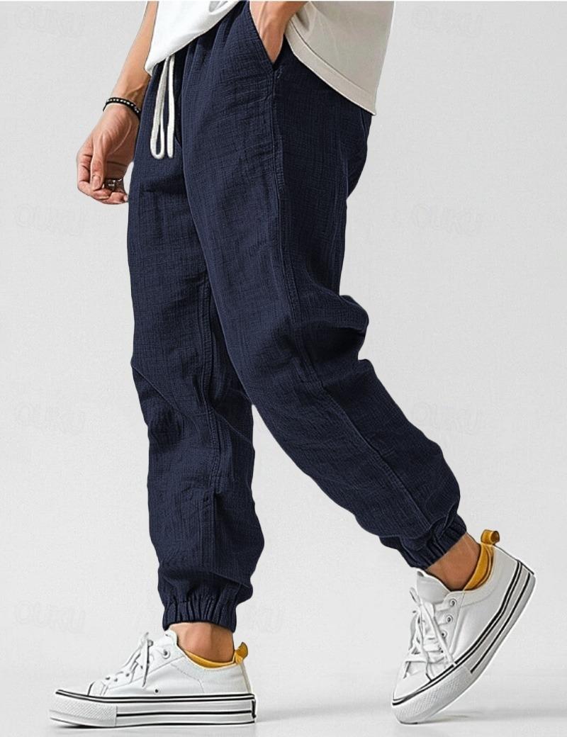 Heren Joggingbroek - Tailleband met Trekkoord en Elastische Boorden
