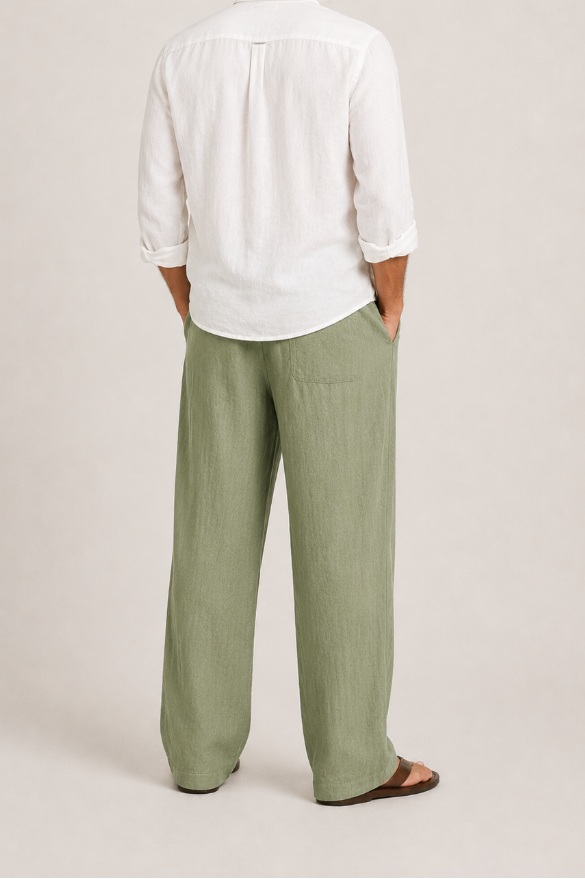 Heren Pantalon - Rechte Pijpen met Tailleband en Trekkoord