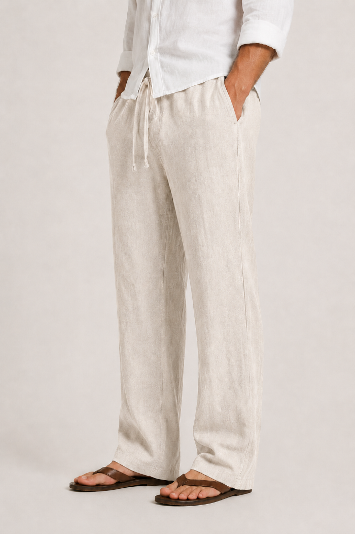 Heren Pantalon - Rechte Pijpen met Tailleband en Trekkoord