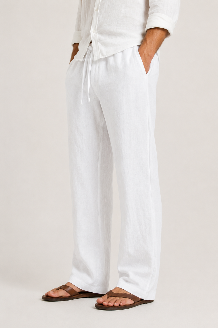 Heren Pantalon - Rechte Pijpen met Tailleband en Trekkoord