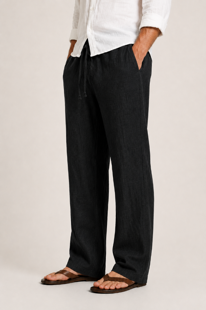 Heren Pantalon - Rechte Pijpen met Tailleband en Trekkoord
