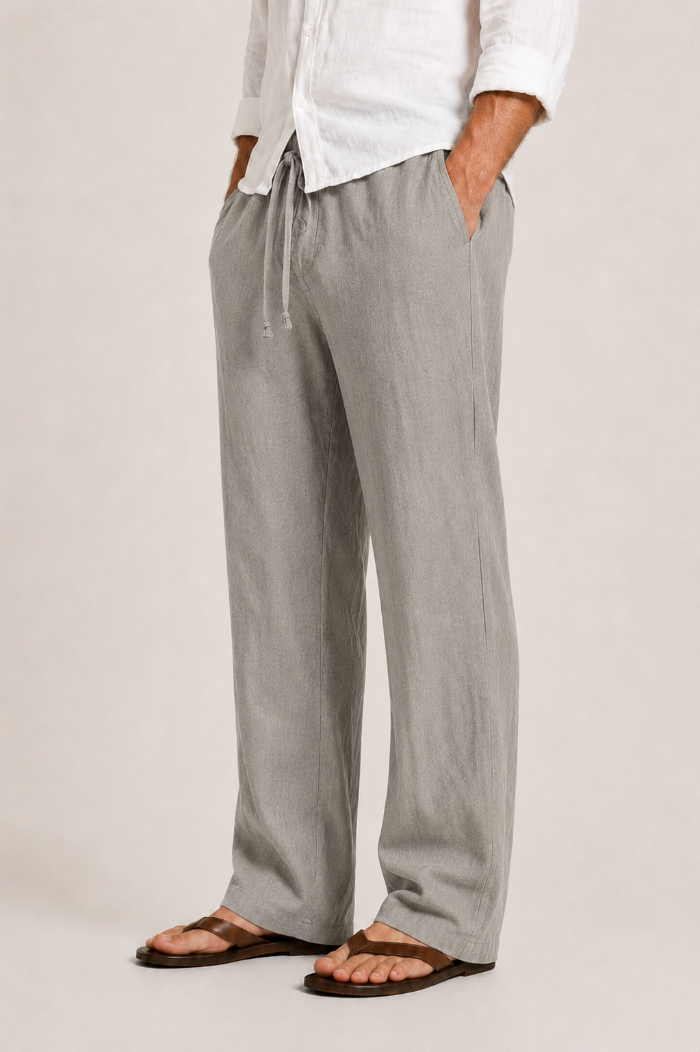 Heren Pantalon - Rechte Pijpen met Tailleband en Trekkoord