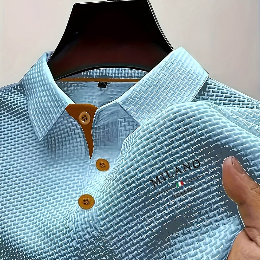 Heren Poloshirt - Contrasterende Afwerking van de Knoopsluiting