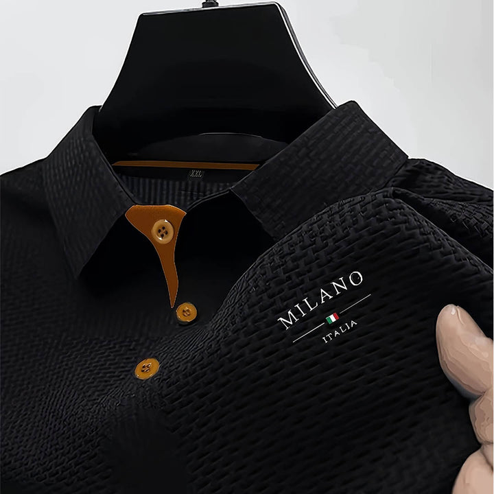 Heren Poloshirt - Contrasterende Afwerking van de Knoopsluiting