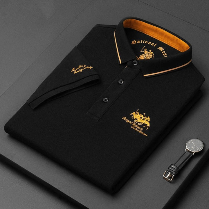 Heren Poloshirt - Korte Mouwen met Geborduurd Borstmotief