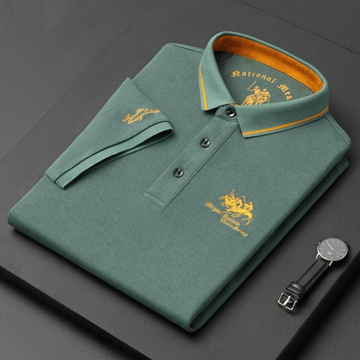 Heren Poloshirt - Korte Mouwen met Geborduurd Borstmotief