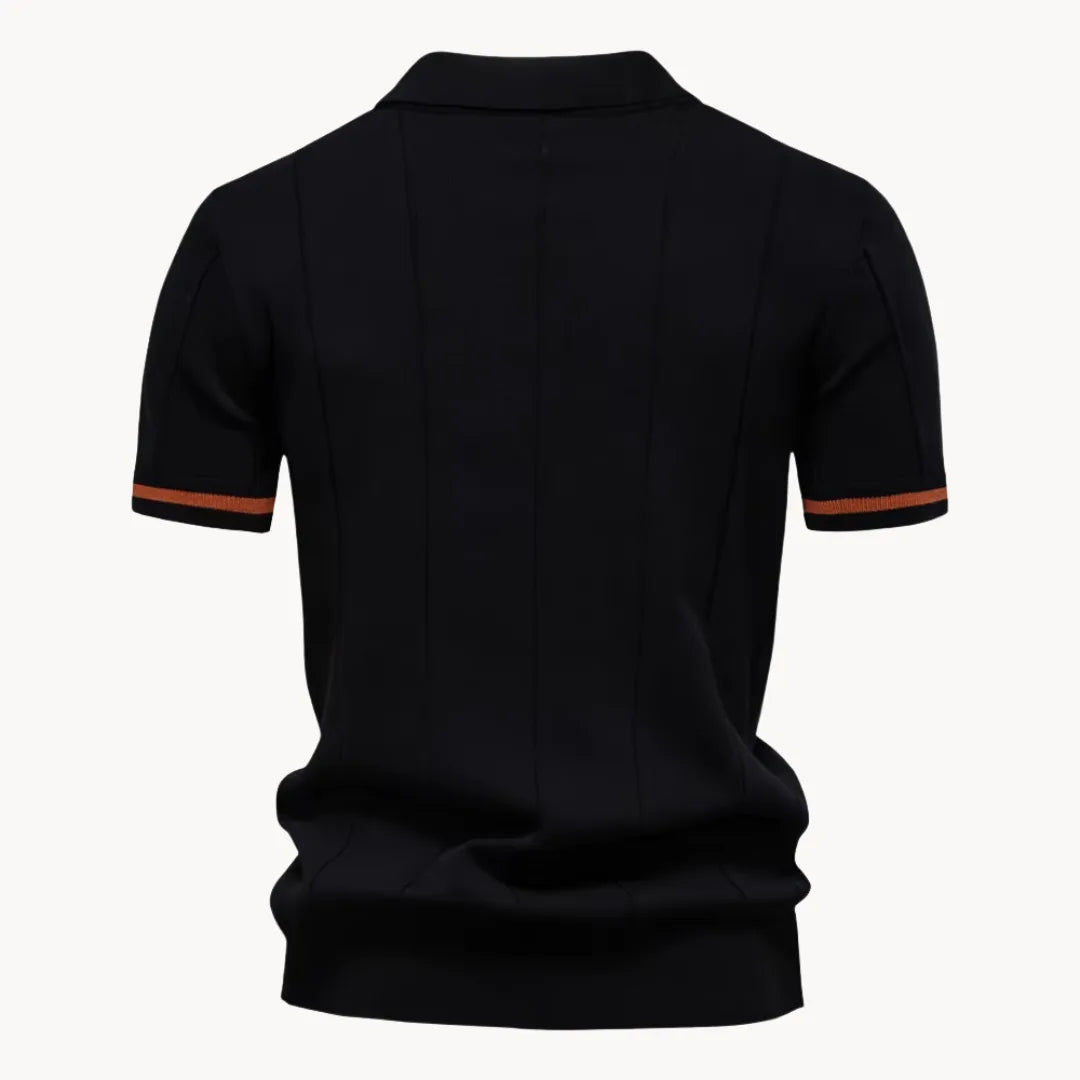 Heren Poloshirt - Kwart-Ritssluiting en Korte Mouwen