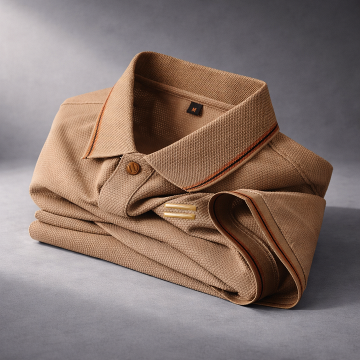 Heren Poloshirt met Korte Mouwen - Kraag met Contrasterende Streepdetails