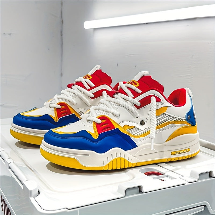 Heren Skate Sneakers - Vetersluiting met Dikke Zool