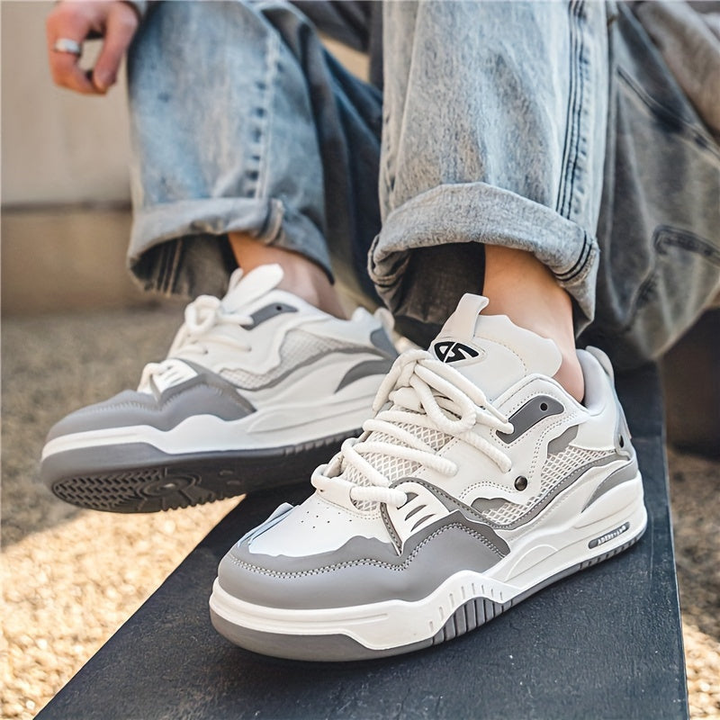 Heren Skate Sneakers - Vetersluiting met Dikke Zool