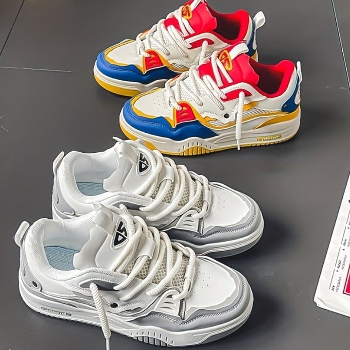 Heren Skate Sneakers - Vetersluiting met Dikke Zool