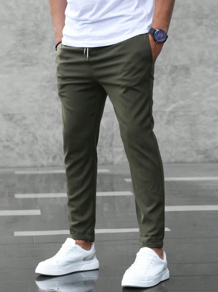 Heren Slim Fit Broek - Taille met Trekkoord