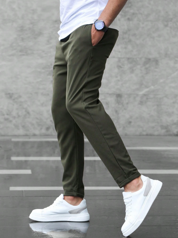 Heren Slim Fit Broek - Taille met Trekkoord