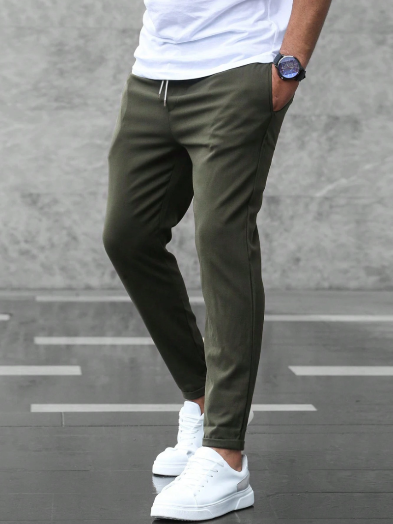 Heren Slim Fit Broek - Taille met Trekkoord