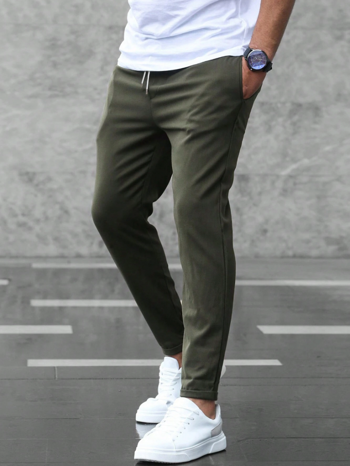 Heren Slim Fit Broek - Taille met Trekkoord
