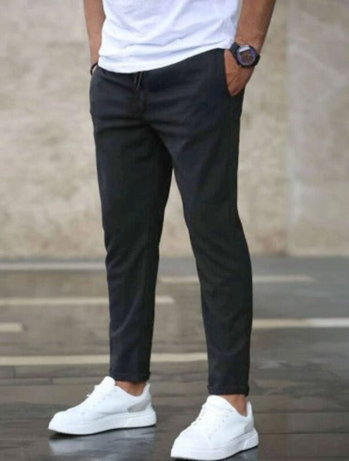 Heren Slim Fit Broek - Taille met Trekkoord