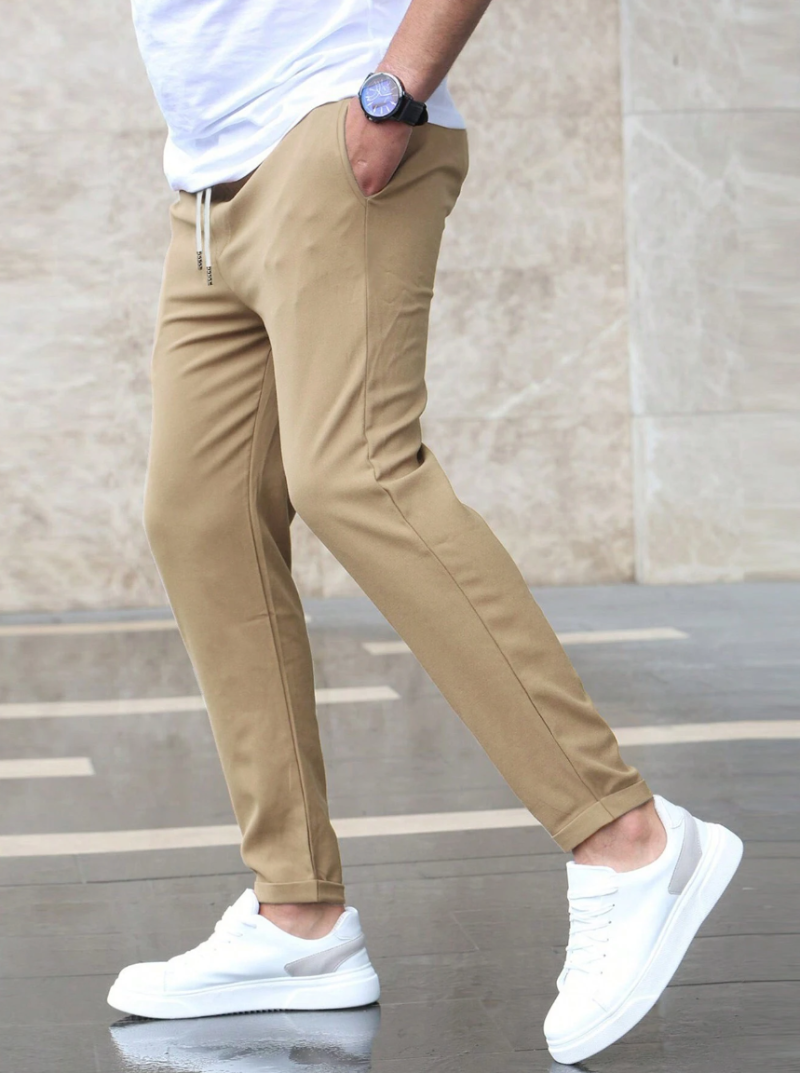 Heren Slim Fit Broek - Taille met Trekkoord