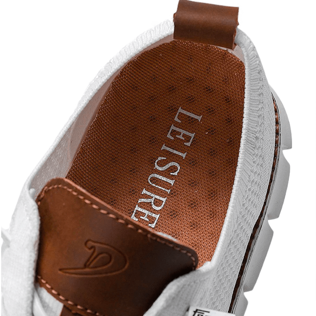 Heren Sneakers - Lage Sneakers met Vetersluiting en Gesegmenteerde Zool