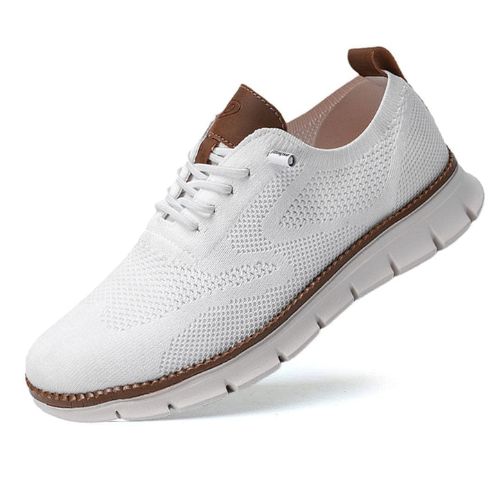 Heren Sneakers - Lage Sneakers met Vetersluiting en Gesegmenteerde Zool